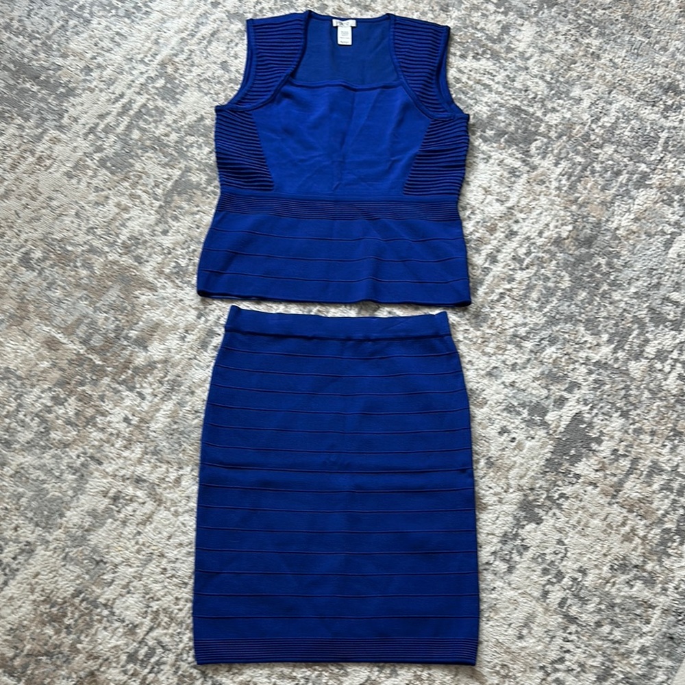Cache Royal Blue Ribbed Sleeveless Top